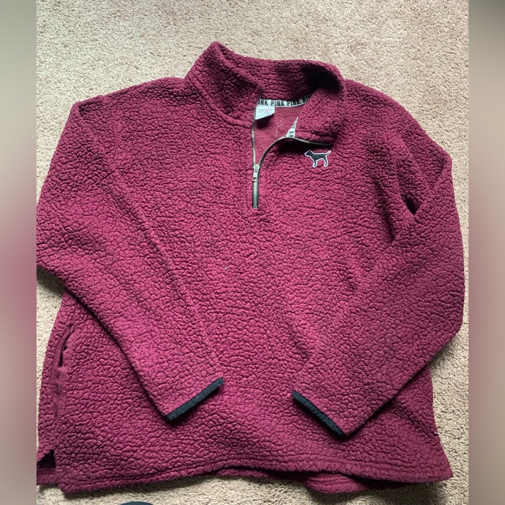 VS PINK Sherpa pullover sweater